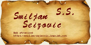 Smiljan Seizović vizit kartica